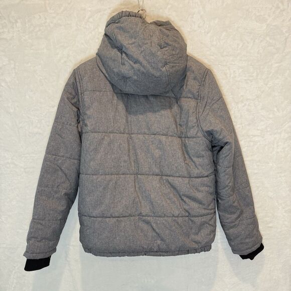 Eddie Bauer Coat Jacket Kids Youth Boys XL 16 Gray Puffer Hooded Winter - Picture 6 of 10